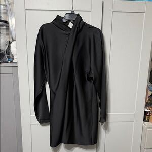 H&M Elegant Black Long Sleeve Dress